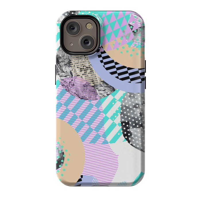iPhone 14 StrongFit Colorful graphic pop-art collage by Oana 