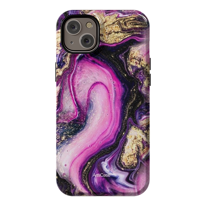 iPhone 14 Plus StrongFit Violet Marble Design Pattern by ArtsCase