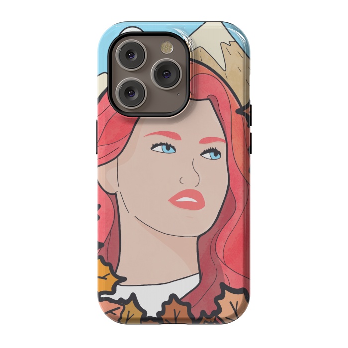 iPhone 14 Pro StrongFit The autumn girl by Steve Wade (Swade)