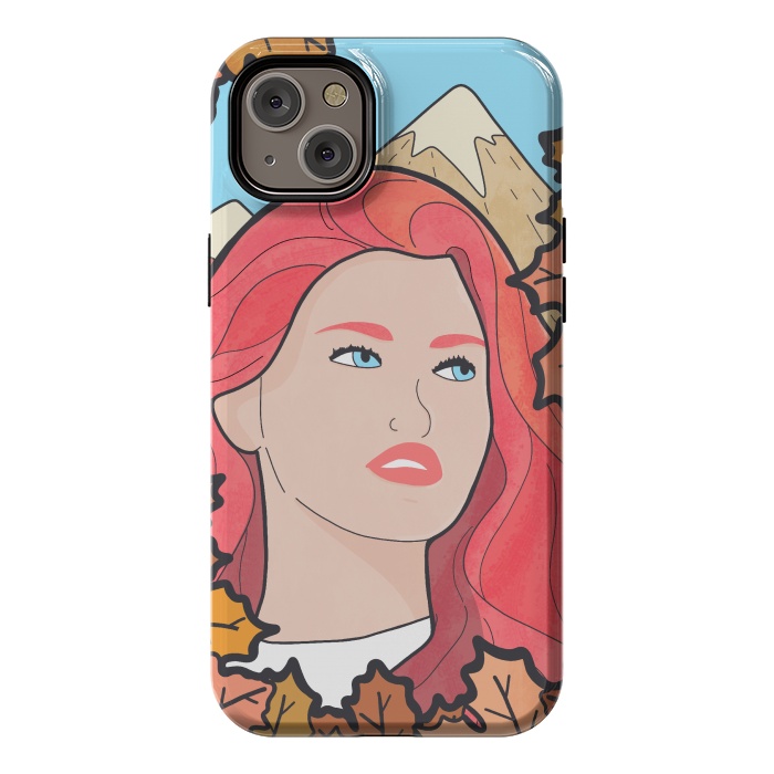 iPhone 14 Plus StrongFit The autumn girl by Steve Wade (Swade)