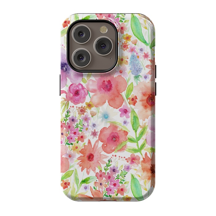 iPhone 14 Pro StrongFit Spring flowers by Julia Grifol