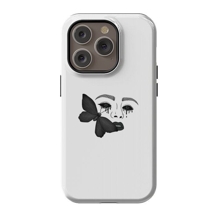 iPhone 14 Pro StrongFit Black tears by Jms