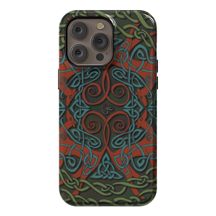 iPhone 14 Pro max StrongFit Art Nouveau Greyhounds by Lotti Brown