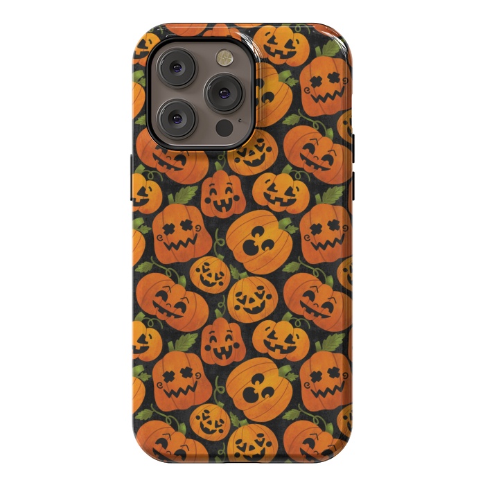 iPhone 14 Pro max StrongFit Funny Jack-O-Lanterns by Noonday Design