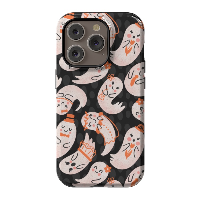 iPhone 14 Pro StrongFit Cute Ghost Friends by Noonday Design