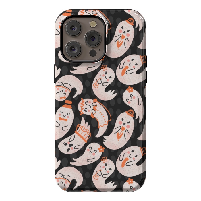 iPhone 14 Pro max StrongFit Cute Ghost Friends by Noonday Design