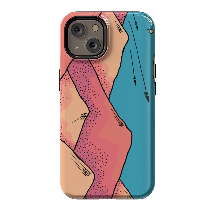 iPhone 14 StrongFit The pink and orange hills of Mars by Steve Wade (Swade)
