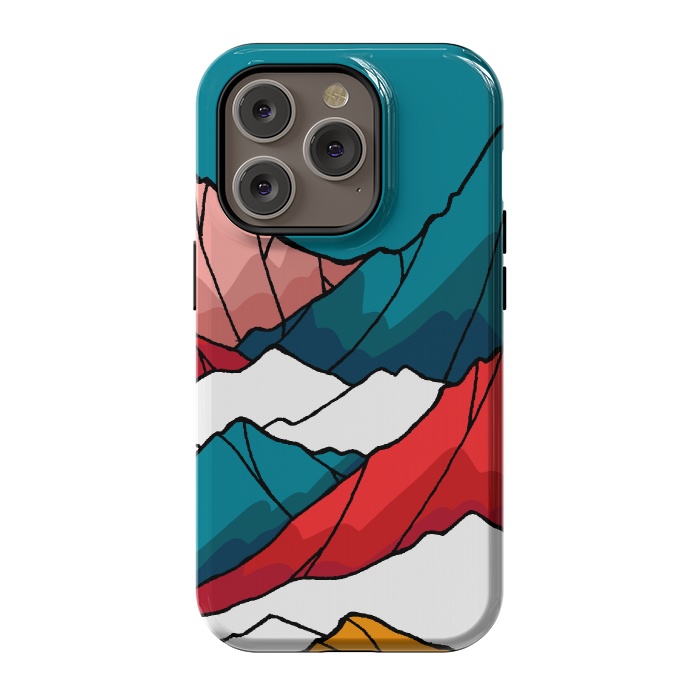 iPhone 14 Pro StrongFit The coloured mountains by Steve Wade (Swade)