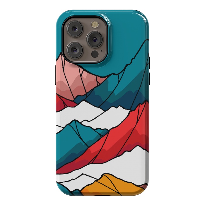 iPhone 14 Pro max StrongFit The coloured mountains by Steve Wade (Swade)