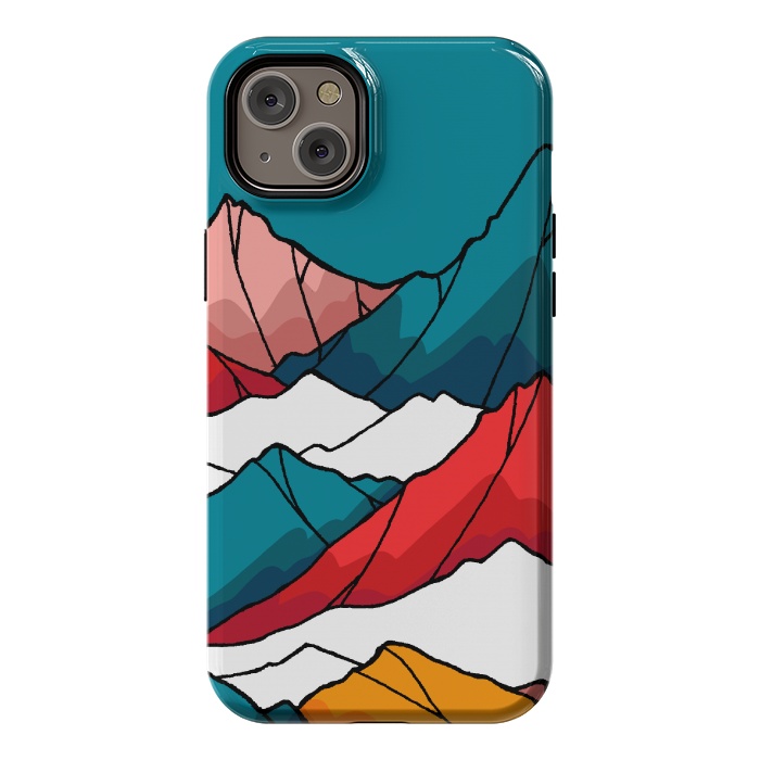 iPhone 14 Plus StrongFit The coloured mountains by Steve Wade (Swade)