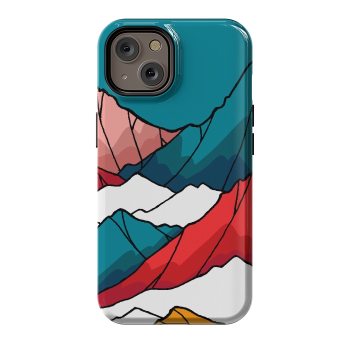 iPhone 14 StrongFit The coloured mountains by Steve Wade (Swade)