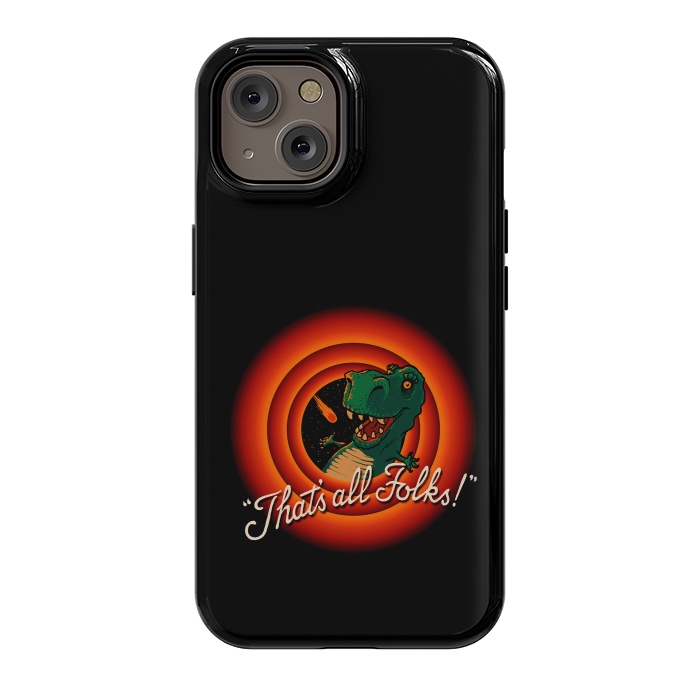iPhone 14 StrongFit That's All Folks - T-Rex Dinosaur Extinction by Vó Maria