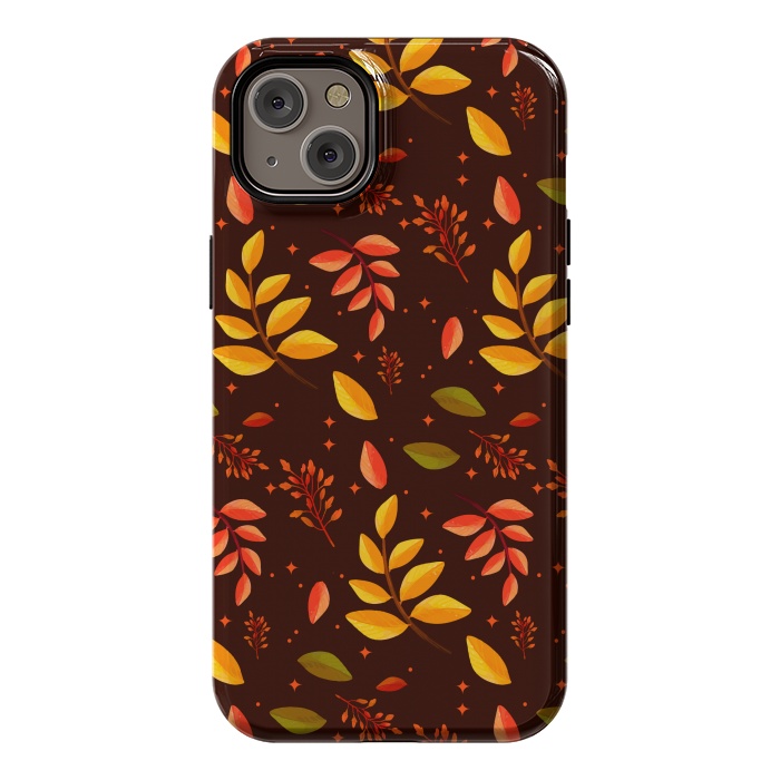 iPhone 14 Plus StrongFit AUTUMN LEAVES PATTERN by MALLIKA