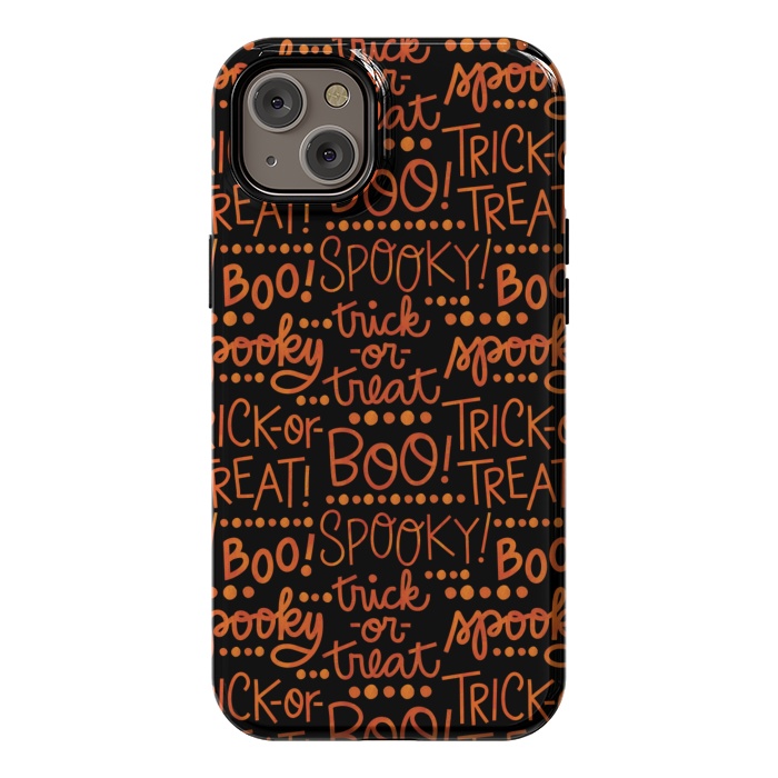iPhone 14 Plus StrongFit Spooky Halloween Lettering by Noonday Design