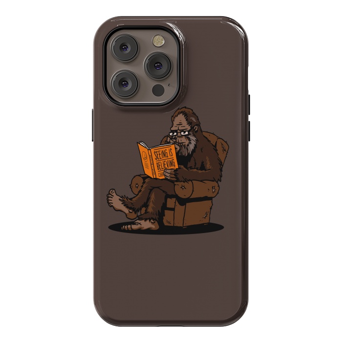 iPhone 14 Pro max StrongFit BigFoot Reading Book - Seeing is Believing by Vó Maria