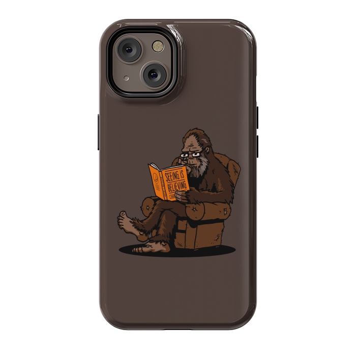 iPhone 14 StrongFit BigFoot Reading Book - Seeing is Believing by Vó Maria