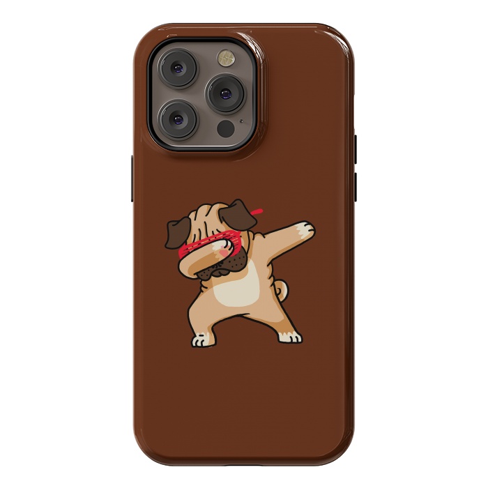 iPhone 14 Pro max StrongFit Dabbing Pug by Vó Maria