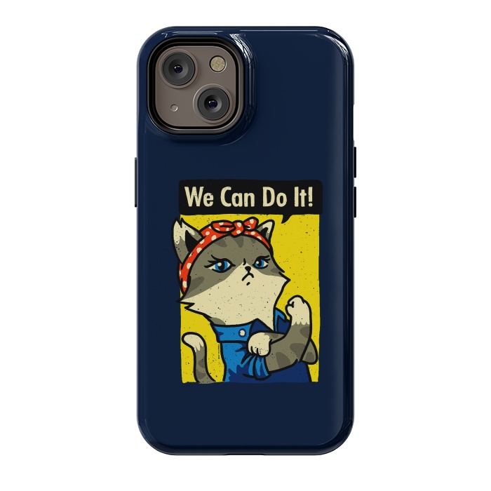 iPhone 14 StrongFit Purrsist Cat We Can Do It by Vó Maria