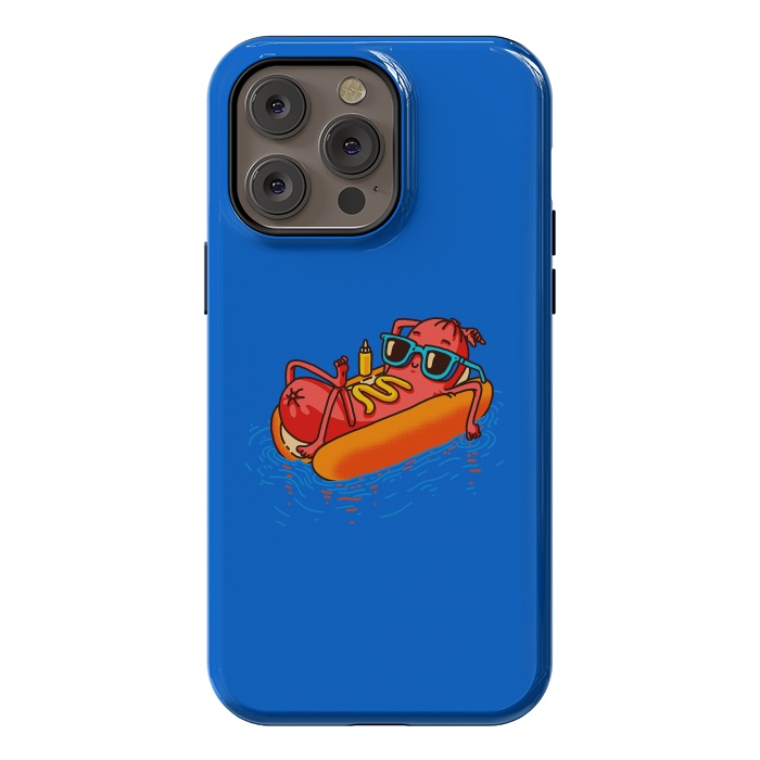 iPhone 14 Pro max StrongFit Hot Dog Summer Vacation Swimming Pool by Vó Maria