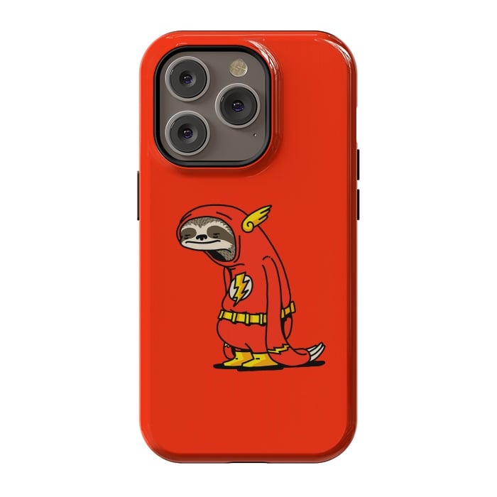iPhone 14 Pro StrongFit The Neutral Sloth Lazy Super Hero by Vó Maria
