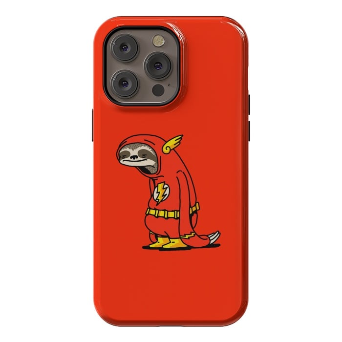 iPhone 14 Pro max StrongFit The Neutral Sloth Lazy Super Hero by Vó Maria