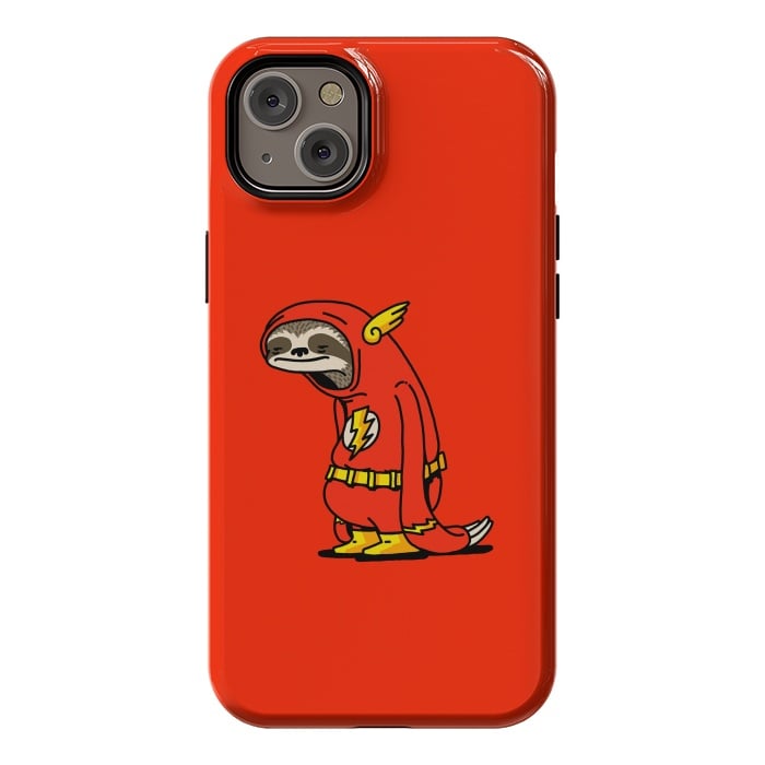 iPhone 14 Plus StrongFit The Neutral Sloth Lazy Super Hero by Vó Maria