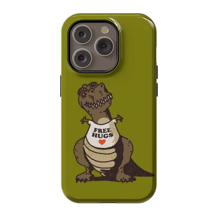 iPhone 14 Pro StrongFit T-Rex Free Hugs by Vó Maria