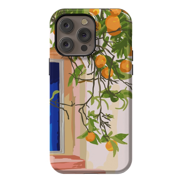 iPhone 14 Pro max StrongFit Wherever you go, go with all your heart | Summer Travel Morocco Boho Oranges | Architecture Building by Uma Prabhakar Gokhale