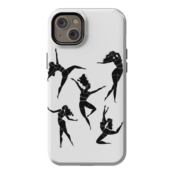 iPhone 14 Plus StrongFit Dance Girl Black and White by Jelena Obradovic