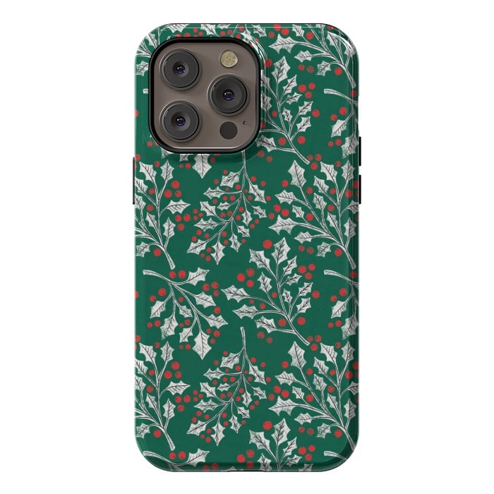 iPhone 14 Pro max StrongFit Boughs of Holly by Noonday Design