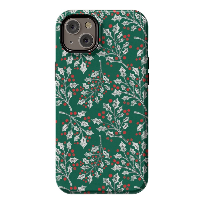 iPhone 14 Plus StrongFit Boughs of Holly by Noonday Design