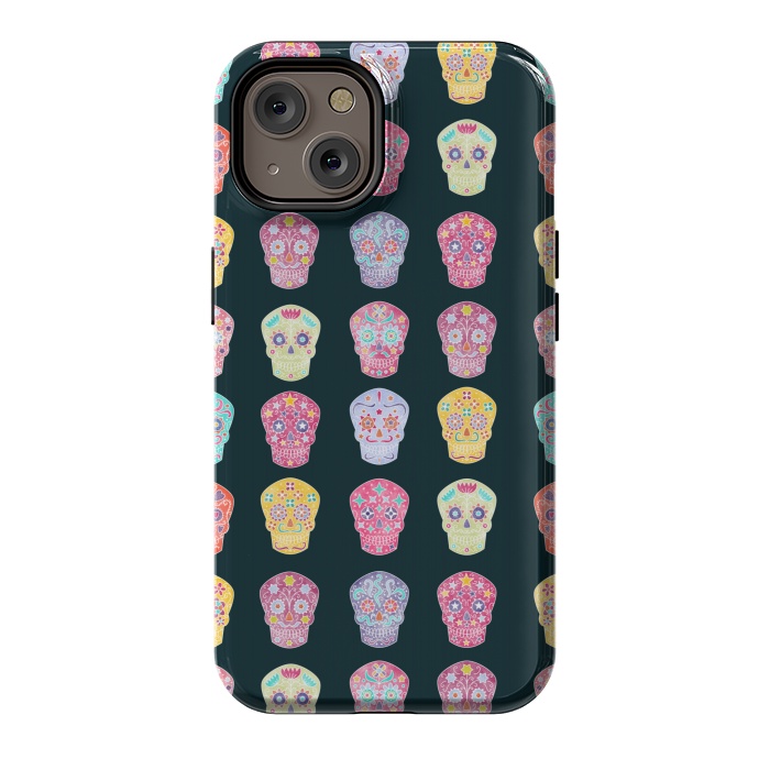 iPhone 14 StrongFit Day of the Dead Mexican Sugar Skulls by Nic Squirrell