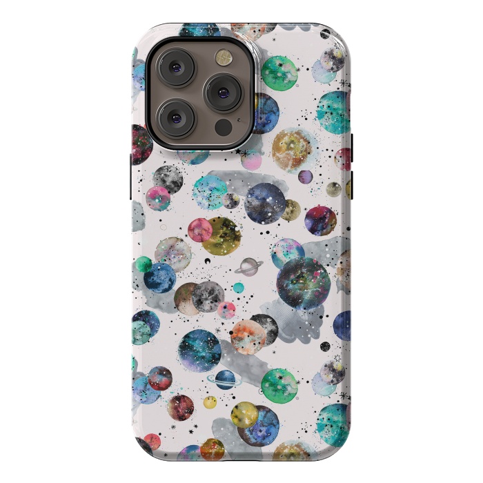 iPhone 14 Pro max StrongFit Space Planets by Ninola Design