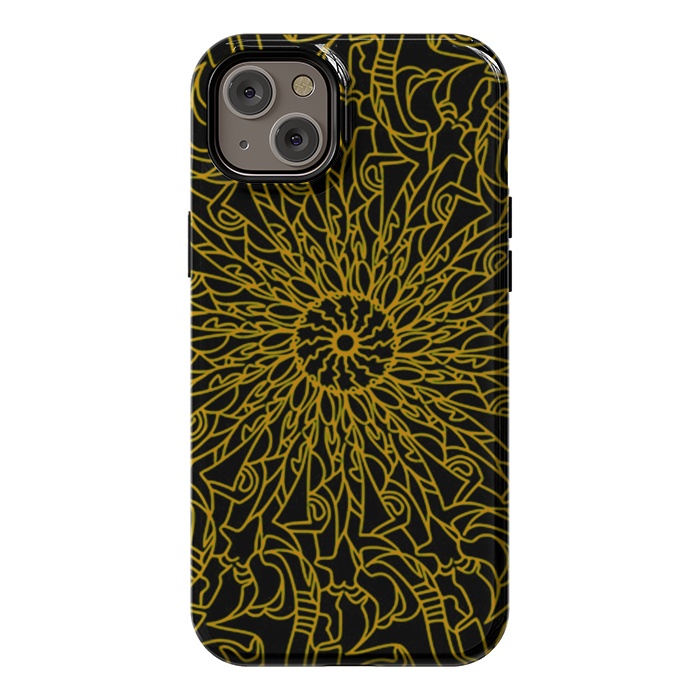 iPhone 14 Plus StrongFit Golden Mandala Intricate pattern by Josie