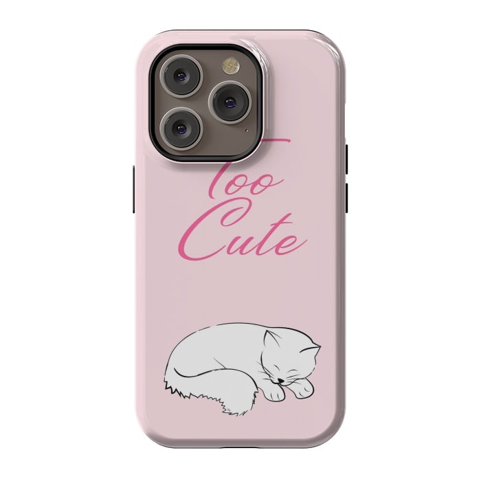 iPhone 14 Pro StrongFit Too cute pussy cat by Martina
