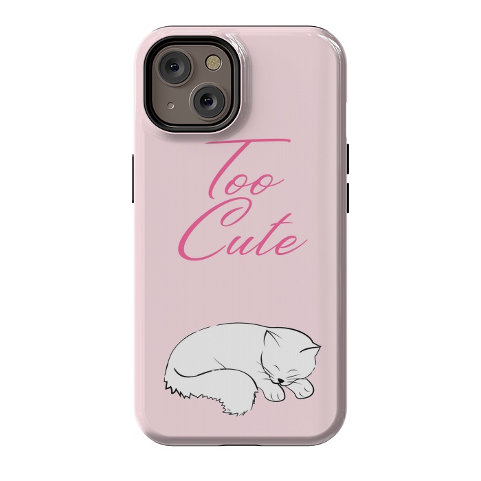 iPhone 14 StrongFit Too cute pussy cat by Martina