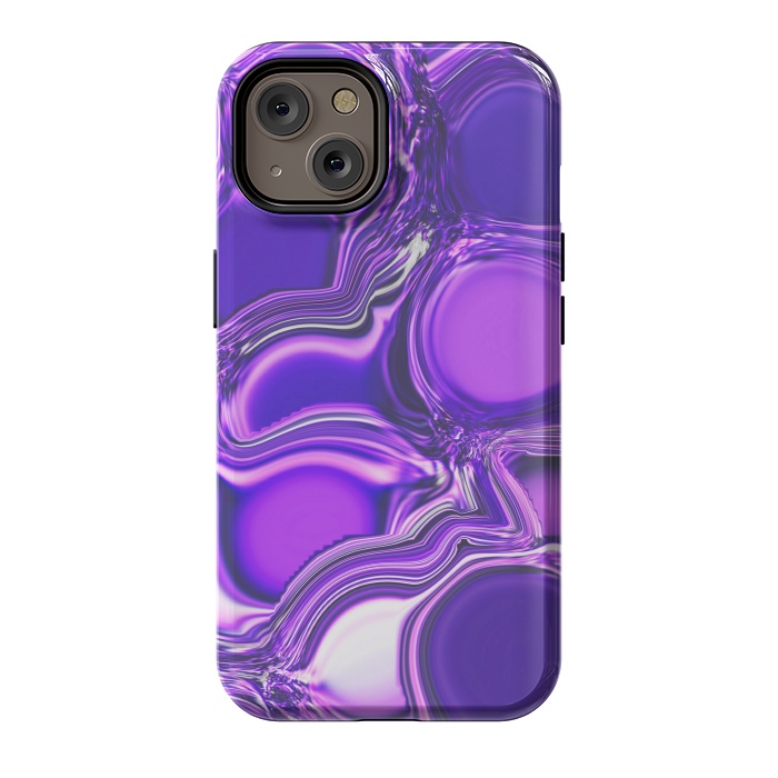 iPhone 14 StrongFit Purple Bubbles by Martina