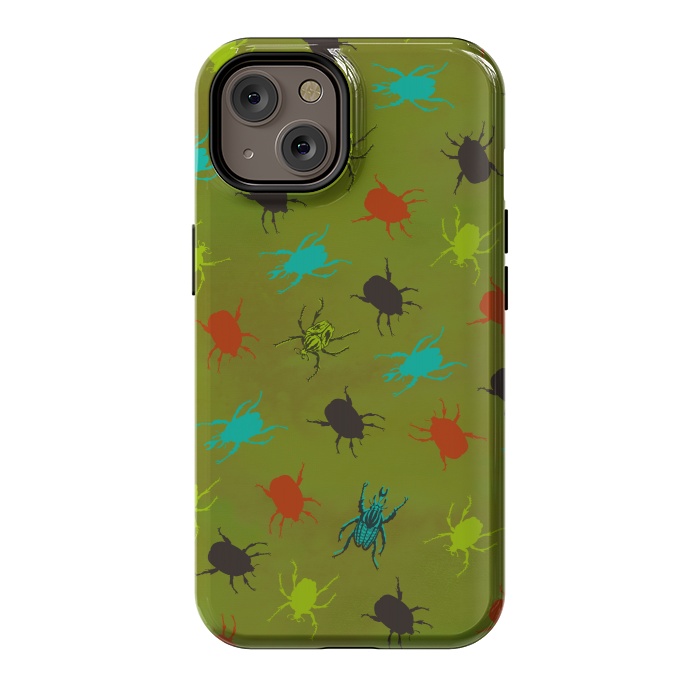 iPhone 14 StrongFit Beetles & Bugs by Lotti Brown