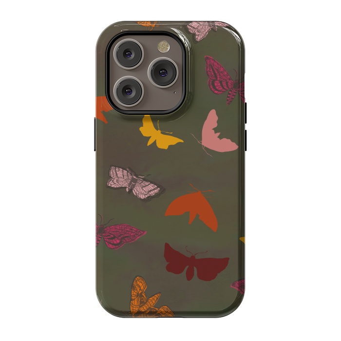 iPhone 14 Pro StrongFit Butterflies & Moths by Lotti Brown
