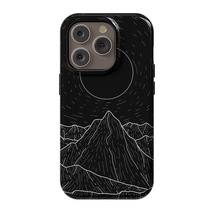 iPhone 14 Pro StrongFit A dark mountain view by Steve Wade (Swade)