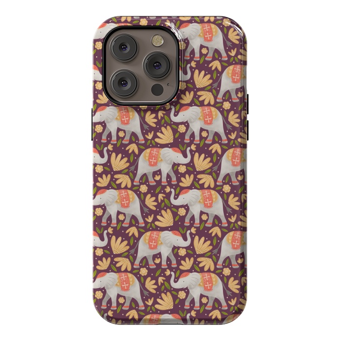 iPhone 14 Pro max StrongFit Majestic Elephants by Noonday Design