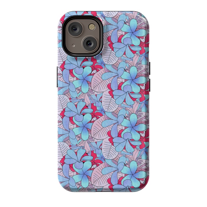 iPhone 14 StrongFit Red and blue flowers  by Winston