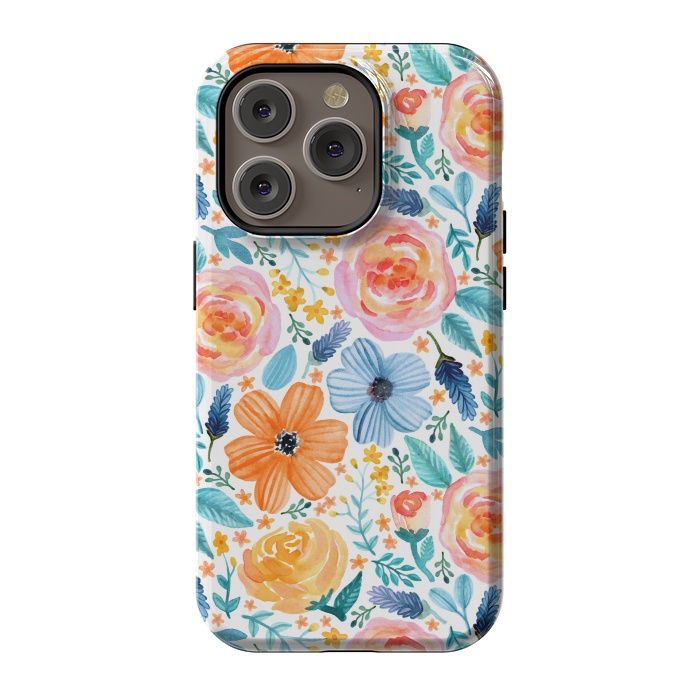 iPhone 14 Pro StrongFit Bold Blooms by Tangerine-Tane