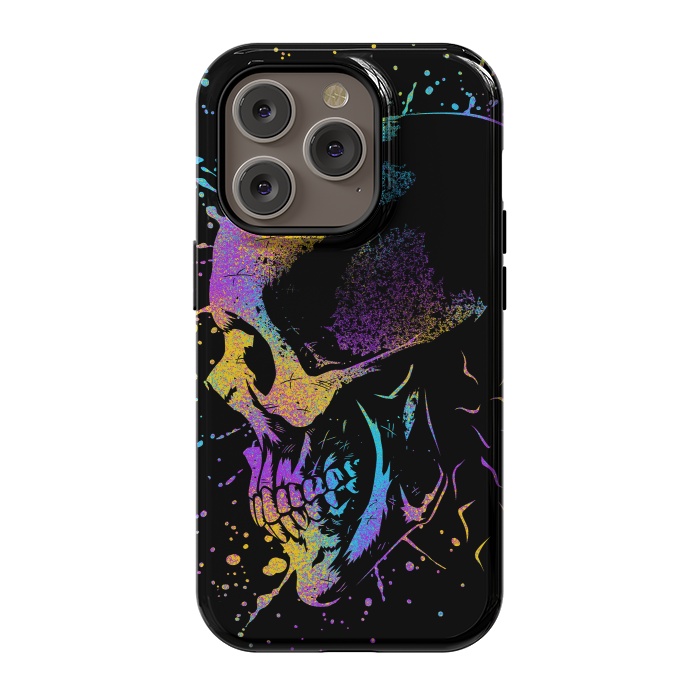 iPhone 14 Pro StrongFit Skull Colorful Artistic by Alberto