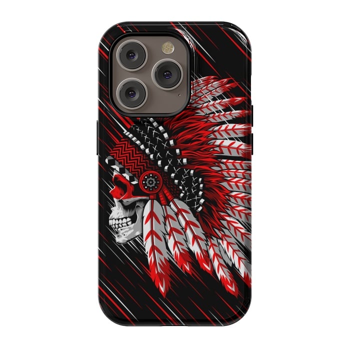 iPhone 14 Pro StrongFit Indian Skull by Alberto