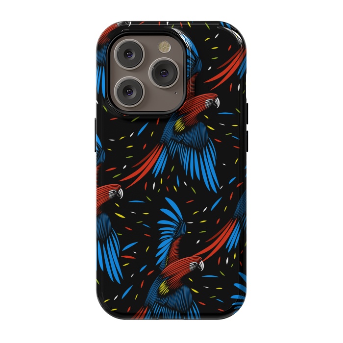 iPhone 14 Pro StrongFit Tribal Macaw by Alberto