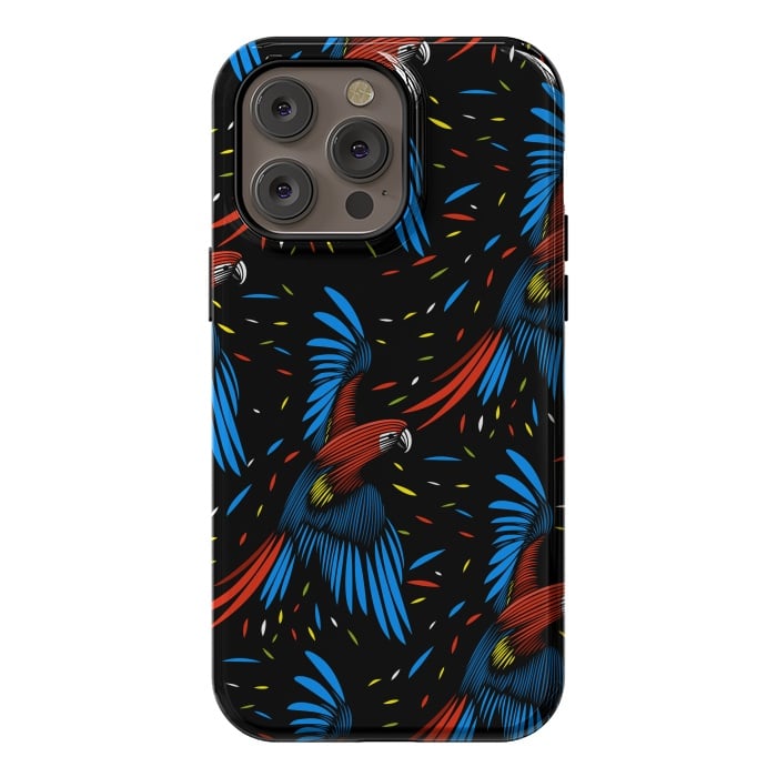 iPhone 14 Pro max StrongFit Tribal Macaw by Alberto