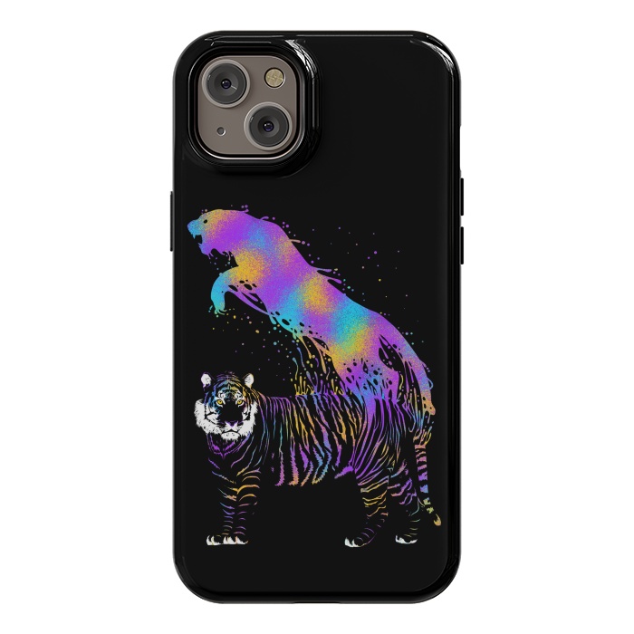 iPhone 14 Plus StrongFit Tiger ink colorful by Alberto