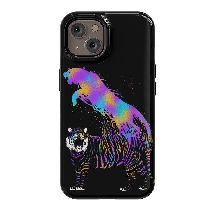 iPhone 14 StrongFit Tiger ink colorful by Alberto