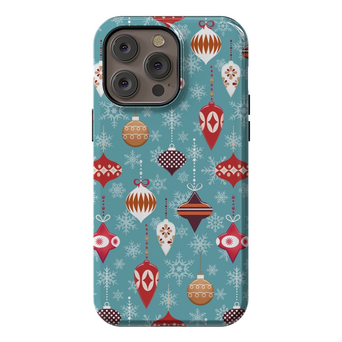 iPhone 14 Pro max StrongFit Colorful decorated Christmas ornaments by Oana 